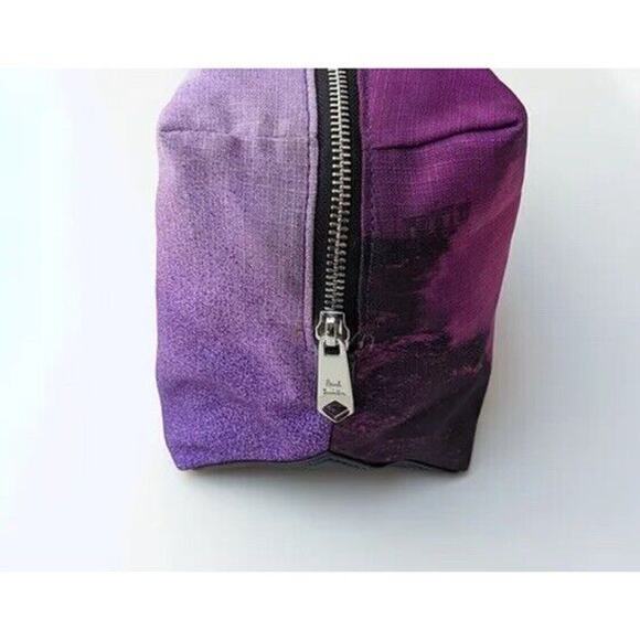 NWT $200 canvas & leather Photo Print Wash Bag / Dopp Kit. Yours for? - Picture 10 of 10